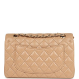 Chanel Small Classic Double Flap Dark Beige Lambskin Gold Hardware - Thumbnail View 4