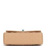 Chanel Small Classic Double Flap Dark Beige Lambskin Gold Hardware - Thumbnail View 6