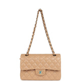 Chanel Small Classic Double Flap Dark Beige Lambskin Gold Hardware - Thumbnail View 7