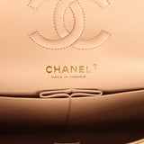 Chanel Small Classic Double Flap Dark Beige Lambskin Gold Hardware - Thumbnail View 8