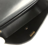 Chanel Small Graphic Frame Flap Bag Black and White Lambskin Light Gold Hardware