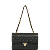 Chanel Small Classic Double Flap Bag Black Caviar Gold Hardware - Thumbnail View 2