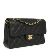 Chanel Small Classic Double Flap Bag Black Caviar Gold Hardware - Thumbnail View 3