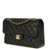 Chanel Small Classic Double Flap Bag Black Caviar Gold Hardware - Thumbnail View 4