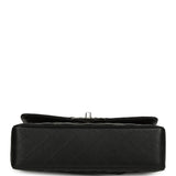 Pre-owned Chanel Small Classic Double Flap Bag Black Lambskin Silver Hardware