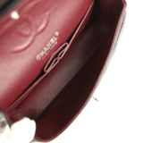 Pre-owned Chanel Small Classic Double Flap Bag Black Lambskin Silver Hardware