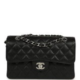 Chanel Small Classic Double Flap Black Caviar Silver Hardware