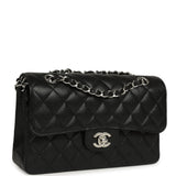 Chanel Small Classic Double Flap Black Caviar Silver Hardware