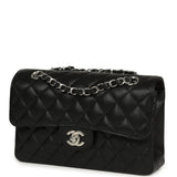 Chanel Small Classic Double Flap Black Caviar Silver Hardware