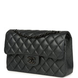 Pre-owned Chanel Small Classic Double Flap Bag So Black Iridescent Lambskin Black Hardware - Thumbnail View 5