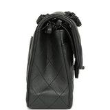 Pre-owned Chanel Small Classic Double Flap Bag So Black Iridescent Lambskin Black Hardware - Thumbnail View 3