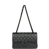 Pre-owned Chanel Small Classic Double Flap Bag So Black Iridescent Lambskin Black Hardware - Thumbnail View 7
