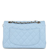 Chanel Small Classic Double Flap Bag Light Blue Caviar Light Gold Hardware - Thumbnail View 4