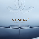 Chanel Small Classic Double Flap Bag Light Blue Caviar Light Gold Hardware - Thumbnail View 8