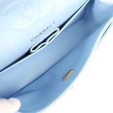 Chanel Small Classic Double Flap Bag Light Blue Caviar Light Gold Hardware - Thumbnail View 9