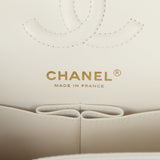 Chanel Small Classic Double Flap Bag Off White Shiny Caviar Light Gold Hardware - Thumbnail View 8