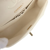 Chanel Small Classic Double Flap Bag Off White Shiny Caviar Light Gold Hardware - Thumbnail View 9