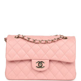 Pre-owned Chanel Small Classic Double Flap Bag Pink Shiny Caviar Light Gold Hardware - Thumbnail View 1