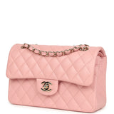 Pre-owned Chanel Small Classic Double Flap Bag Pink Shiny Caviar Light Gold Hardware - Thumbnail View 5