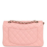 Pre-owned Chanel Small Classic Double Flap Bag Pink Shiny Caviar Light Gold Hardware - Thumbnail View 4
