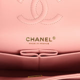 Pre-owned Chanel Small Classic Double Flap Bag Pink Shiny Caviar Light Gold Hardware - Thumbnail View 8