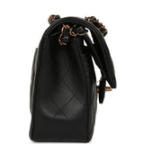 Chanel Small Classic Double Flap Bag Black Lambskin Rose Gold Hardware - Thumbnail View 3