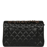 Chanel Small Classic Double Flap Bag Black Lambskin Rose Gold Hardware - Thumbnail View 4