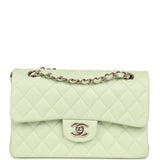 Chanel Small Classic Double Flap Bag Light Green Caviar Light Gold Hardware - Thumbnail View 1
