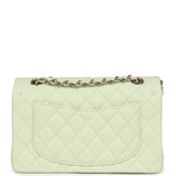 Chanel Small Classic Double Flap Bag Light Green Caviar Light Gold Hardware - Thumbnail View 4