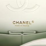 Chanel Small Classic Double Flap Bag Light Green Caviar Light Gold Hardware - Thumbnail View 8