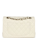 Chanel Small Classic Double Flap Bag White Shiny Caviar Light Gold Hardware - Thumbnail View 4