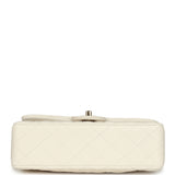 Chanel Small Classic Double Flap Bag White Shiny Caviar Light Gold Hardware - Thumbnail View 6