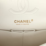 Chanel Small Classic Double Flap Bag White Shiny Caviar Light Gold Hardware - Thumbnail View 8