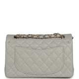 Chanel Small Classic Double Flap Bag Light Grey Caviar Light Gold Hardware - Thumbnail View 4