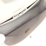 Chanel Small Classic Double Flap Bag Light Grey Caviar Light Gold Hardware - Thumbnail View 9
