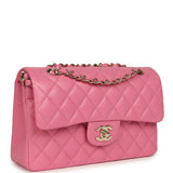 Chanel Small Classic Double Flap Bag Pink Caviar Light Gold Hardware - Thumbnail View 2