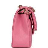 Chanel Small Classic Double Flap Bag Pink Caviar Light Gold Hardware - Thumbnail View 3