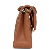 Chanel Small Classic Double Flap Bag Caramel Lambskin Light Gold Hardware - Thumbnail View 3