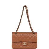 Chanel Small Classic Double Flap Bag Caramel Lambskin Light Gold Hardware - Thumbnail View 7
