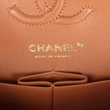 Chanel Small Classic Double Flap Bag Caramel Lambskin Light Gold Hardware - Thumbnail View 9