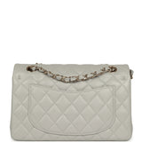 Chanel Small Classic Double Flap Bag Light Grey Caviar Light Gold Hardware - Thumbnail View 4