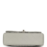 Chanel Small Classic Double Flap Bag Light Grey Caviar Light Gold Hardware - Thumbnail View 6