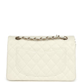 Pre-owned Chanel Small Classic Double Flap Bag White Caviar Light Gold Hardware - Thumbnail View 4