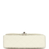 Pre-owned Chanel Small Classic Double Flap Bag White Caviar Light Gold Hardware - Thumbnail View 6