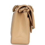 Chanel Small Classic Double Flap Bag Beige Caviar Light Gold Hardware - Thumbnail View 3