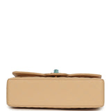 Chanel Small Classic Double Flap Bag Beige Caviar Light Gold Hardware - Thumbnail View 6