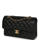 Chanel Small Classic Double Flap Bag Black Caviar Gold Hardware - Thumbnail View 5
