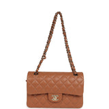 Chanel Small Classic Double Flap Bag Caramel Lambskin Light Gold Hardware - Thumbnail View 7