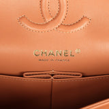 Chanel Small Classic Double Flap Bag Caramel Lambskin Light Gold Hardware - Thumbnail View 9