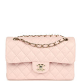 Chanel Small Classic Double Flap Bag Light Pink Shiny Caviar Light Gold Hardware - Thumbnail View 1